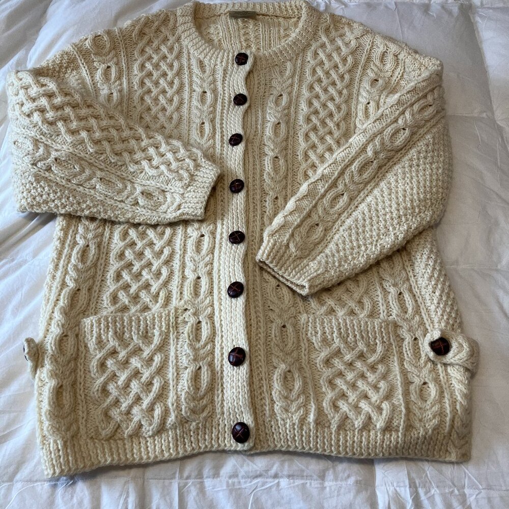 Vintage Blarney Authentic Irish Cardigan Sweater, Ultra Cozy